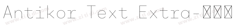 Antikor Text Extra字体转换